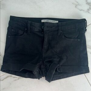 Celebrity Pink Women's Black Denim Shorts